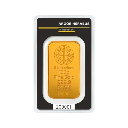 ZLATÝ SLITEK ARGOR HERAEUS 100g