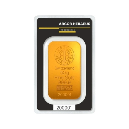 ZLATÝ SLITEK ARGOR HERAEUS 50g