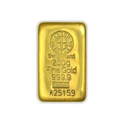 ZLATÝ SLITEK ARGOR HERAEUS 250g