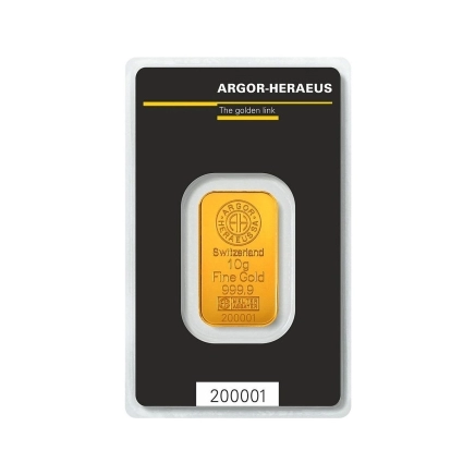ZLATÝ SLITEK ARGOR HERAEUS 10g