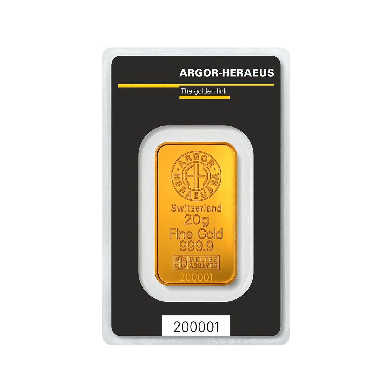 ZLATÝ SLITEK ARGOR HERAEUS 20g